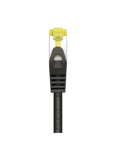 AISENS Cable De Red Latiguillo RJ45 LSZH Cat.7 600 MHz S FTP PIMF AWG26, Negro, 2.0 m