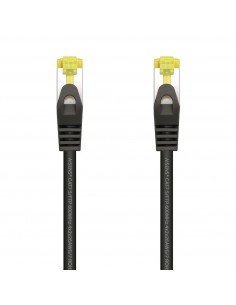 AISENS Cable De Red Latiguillo RJ45 LSZH Cat.7 600 MHz S FTP PIMF AWG26, Negro, 25 cm