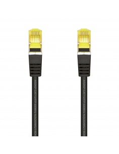 AISENS Cable De Red Latiguillo RJ45 LSZH Cat.7 600 MHz S FTP PIMF AWG26, Negro, 25 cm 2
