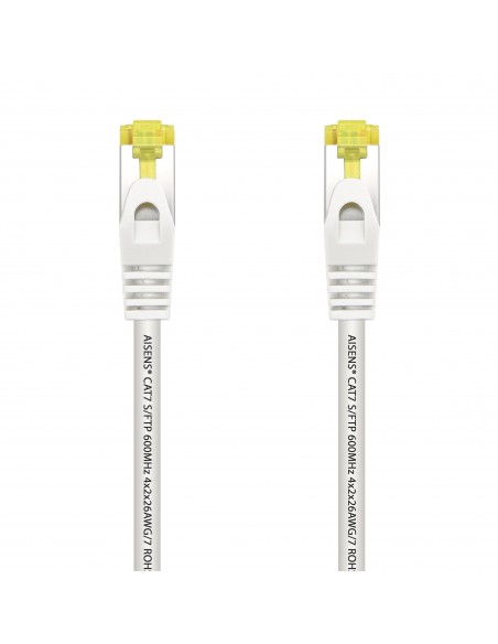AISENS Cable De Red Latiguillo RJ45 LSZH Cat.7 600 MHz S FTP PIMF AWG26, Blanco, 25 cm AISENS Cable De Red Latiguillo RJ45 LSZH Cat.7 600 MHz S FTP PIMF AWG26, Blanco, 25 cm