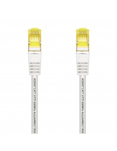 AISENS Cable De Red Latiguillo RJ45 LSZH Cat.7 600 MHz S FTP PIMF AWG26, Blanco, 25 cm 2