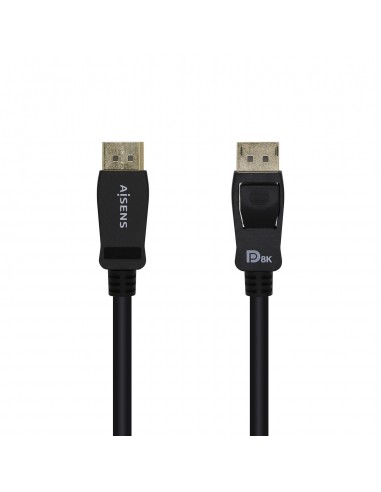 AISENS Cable Displayport Certificado V1.4 8k@60hz, DP M-DP M, Negro, 2.0m