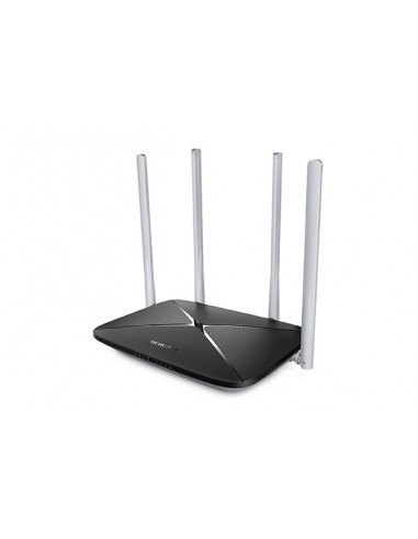 Mercusys AC12 router inalámbrico Ethernet rápido Doble banda (2,4 GHz   5 GHz) Negro