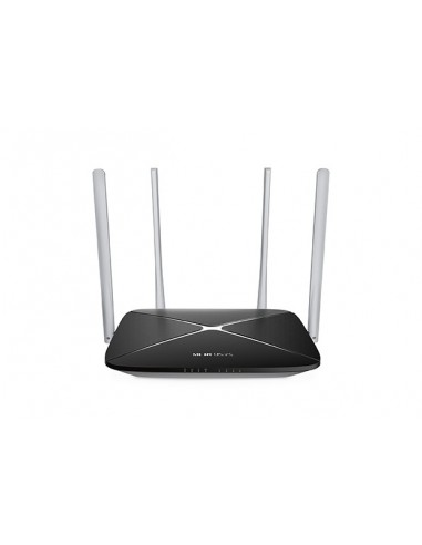 Mercusys AC12 router inalámbrico Ethernet rápido Doble banda (2,4 GHz   5 GHz) Negro