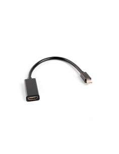 Lanberg AD-0005-BK adaptador de cable de vídeo 0,2 m Mini DisplayPort HDMI tipo A (Estándar) Negro