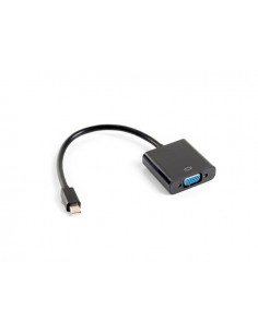 Lanberg AD-0006-BK adaptador de cable de vídeo 0,2 m VGA (D-Sub) Mini DisplayPort Negro