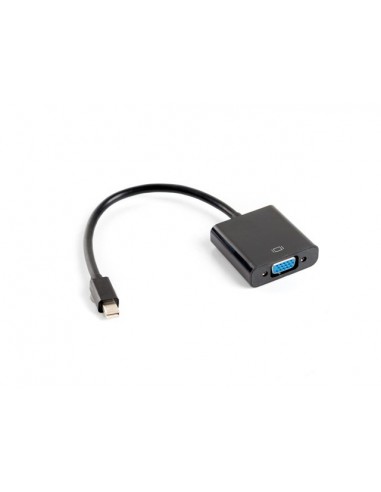 Lanberg AD-0006-BK adaptador de cable de vídeo 0,2 m VGA (D-Sub) Mini DisplayPort Negro