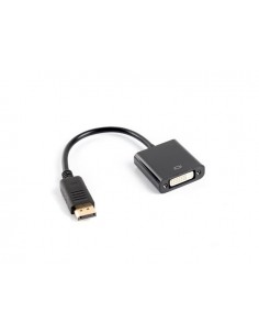 Lanberg AD-0007-BK adaptador de cable de vídeo 0,1 m DisplayPort DVI-D Negro