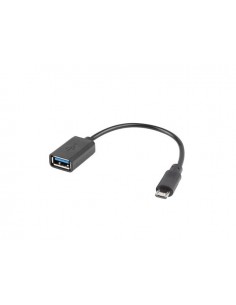 Lanberg AD-OTG-UM-01 cable USB 0,15 m USB 2.0 Micro-USB A USB A Negro