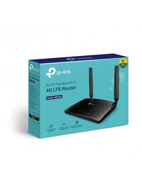 TP-Link Archer MR200 router inalámbrico Ethernet rápido Doble banda (2,4 GHz   5 GHz) 4G Negro