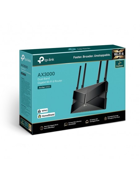 TP-Link Archer AX53 router inalámbrico Gigabit Ethernet Doble banda (2,4 GHz   5 GHz) Negro