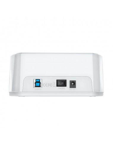 AISENS Estacion de Docking de Doble Bahia ASDS-D02W SATA 2.5 3.5 a USB 3.0 3.1 Gen1, Clone, Blanca