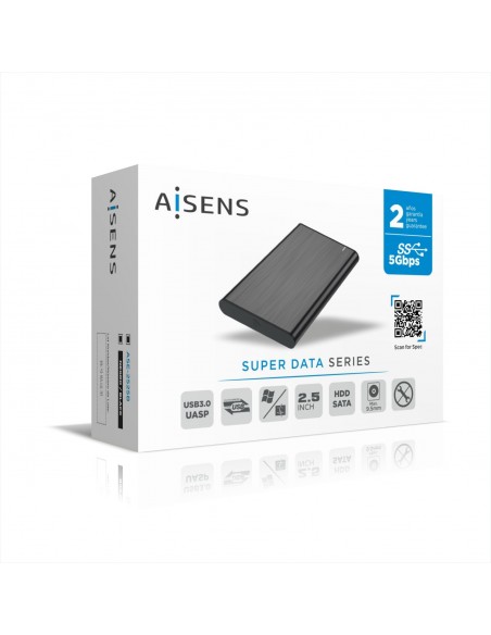 AISENS Caja Externa 2,5" ASE-2525B 9.5mm SATA a USB 3.0 USB3.1 Gen1, Negra AISENS Caja Externa 2,5" ASE-2525B 9.5mm SATA a USB 3.0 USB3.1 Gen1, Negra