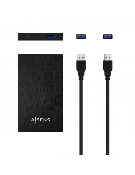AISENS Caja Externa 2,5″ ASE-2523B 9.5MM SATA a USB 3.0 USB3.1 GEN1, Negra AISENS Caja Externa 2,5″ ASE-2523B 9.5MM SATA a USB 3.0 USB3.1 GEN1, Negra