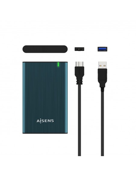 AISENS Caja Externa 2.5" ASE-2525PB 9.5 mm SATA A USB 3.0 USB 3.1 Gen1, Azul Pacifico AISENS Caja Externa 2.5" ASE-2525PB 9.5 mm SATA A USB 3.0 USB 3.1 Gen1, Azul Pacifico