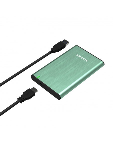 AISENS Caja Externa 2.5" ASE-2525SGN 9.5 mm SATA A USB 3.0 USB 3.1 Gen1, Verde Primavera AISENS Caja Externa 2.5" ASE-2525SGN 9.5 mm SATA A USB 3.0 USB 3.1 Gen1, Verde Primavera