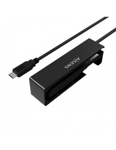 AISENS Adaptador ASE-35C02B SATA a USB-C USB 3.0 USB3.1 GEN1 para Discos Duros 2.5" y 3.5" con Alimentador, Negro