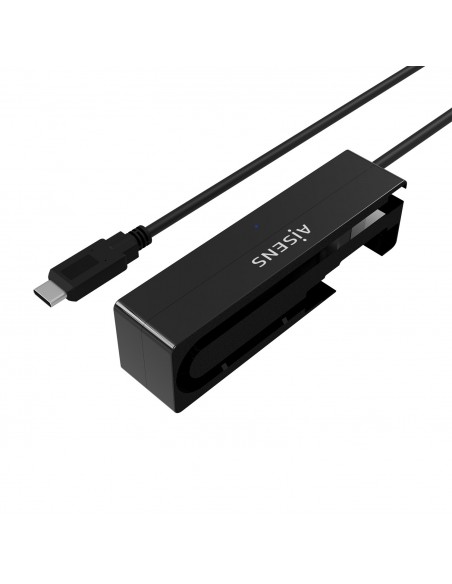 AISENS Adaptador ASE-35C02B SATA a USB-C USB 3.0 USB3.1 GEN1 para Discos Duros 2.5" y 3.5" con Alimentador, Negro