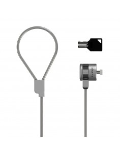 AISENS Cable de Seguridad con Cerradura de Llave para Ordenador, Monitor, Portatil 1.5 m 2