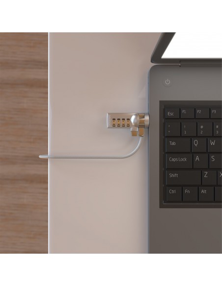 AISENS Cable de Seguridad con Cerradura de Combinacion para Ordenador, Monitor, Portatil 1.5M