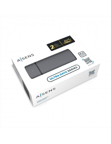 AISENS Caja Externa M.2 (NGFF) ASM2-002G SATA NVME a USB3.1 USB3.2 GEN2, Gris