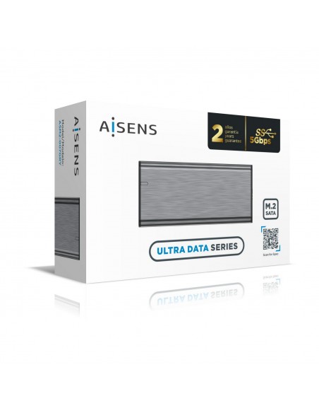 AISENS Caja Externa M.2 (NGFF) ASM2-007GRY SATA A USB3.1 Gen1, Gris