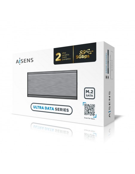 AISENS Caja Externa M.2 (NGFF) ASM2-007GRY SATA A USB3.1 Gen1, Gris