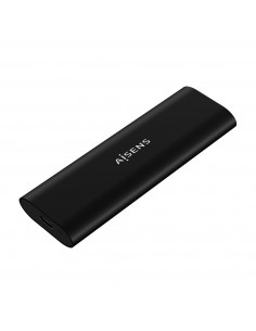 AISENS Caja Externa M.2 (NGFF) ASM2-014B SATA NVMe A USB3.1 Gen2, Negro
