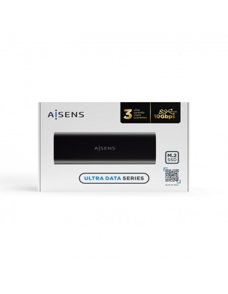 AISENS Caja Externa M.2 (NGFF) ASM2-014B SATA NVMe A USB3.1 Gen2, Negro