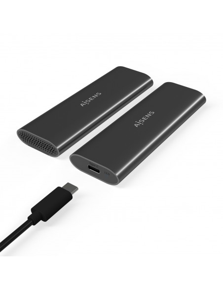 AISENS ASM2-015GR caja para disco duro externo Caja externa para unidad de estado sólido (SSD) Gris M.2