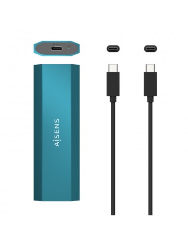 AISENS Caja Externa M.2 (NGFF) ASM2-019BLU SATA NVMe a Usb3.1 Gen2, Azul