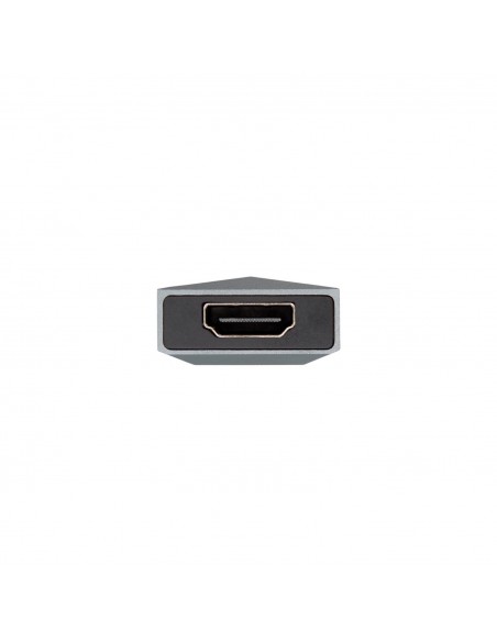AISENS USB-C dock 4 en 1, USB-C a 1xHDMI, 2xUSB, 1xPD, Gris, 15 cm