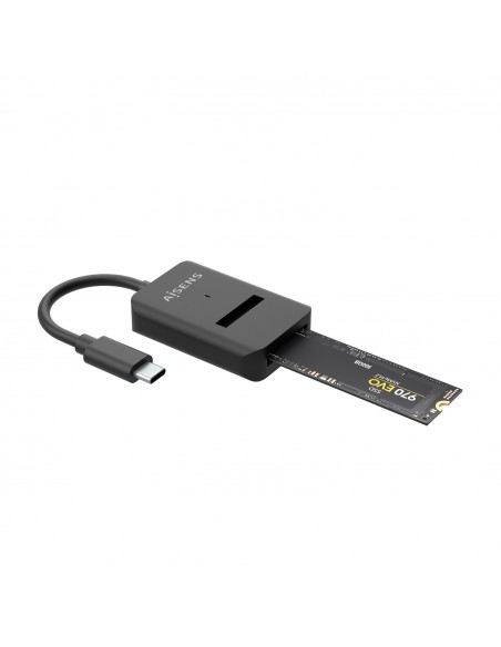 AISENS USB-C Dock M.2 (NGFF) ASUC-M2D011-BK SATA NVMe A USB3.1 Gen2, Negra