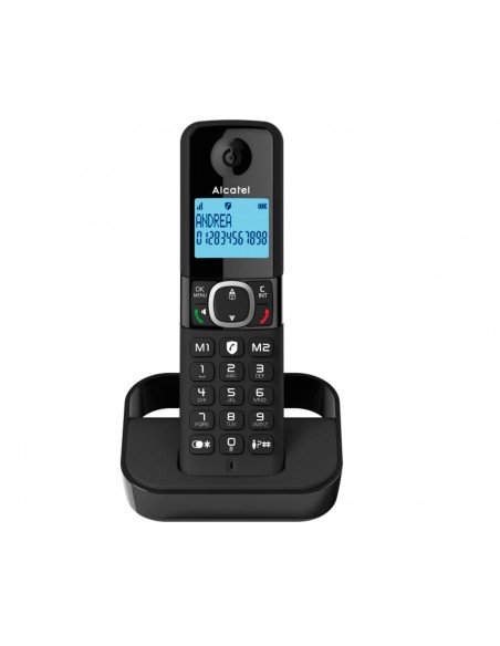 Alcatel F860 Teléfono DECT analógico Identificador de llamadas Negro