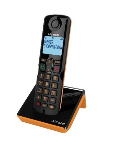 Alcatel S280 SOLO ORANGE Teléfono DECT Identificador de llamadas Negro, Naranja