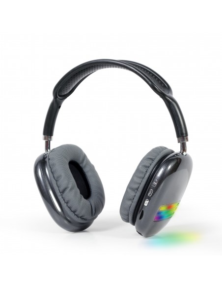 Gembird BHP-LED-02-BK auricular y casco Auriculares Inalámbrico Diadema Llamadas Música Bluetooth Negro, Gris