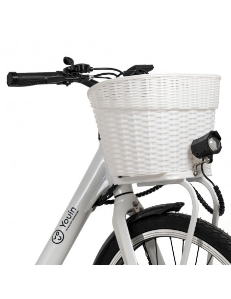 Youin BK2226W bicicleta eléctrica Blanco Aluminio 66 cm (26") 25 kg