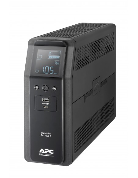 APC BACK UPS PRO BR 1200VA sistema de alimentación ininterrumpida (UPS) Línea interactiva 1,2 kVA 720 W 8 salidas AC