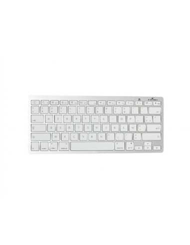 Bluestork BS-KB-MICRO BT SP teclado Bluetooth QWERTY Español Plata, Blanco