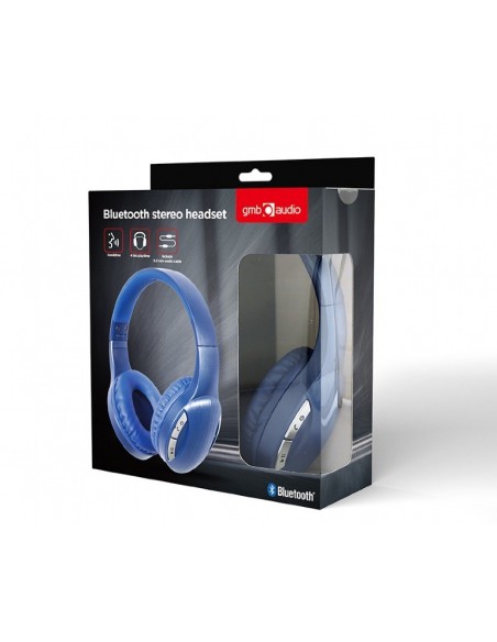 Gembird BTHS-01-B auricular y casco Auriculares Inalámbrico y alámbrico Diadema Llamadas Música MicroUSB Bluetooth Azul