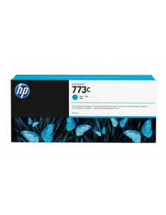 HP Cartucho de tinta cian DesignJet 773C de 775 ml
