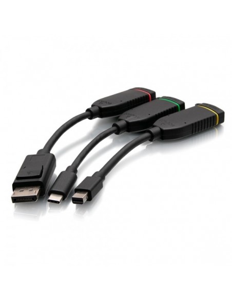 C2G Anillo universal de adaptadores HDMI® de 4K con Mini DisplayPort™, DisplayPort y USB-C® con códigos de color