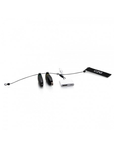 C2G Anillo universal de adaptadores 4K HDMI® con Mini DisplayPort™, USB-C® y Lightning codificados mediante colores
