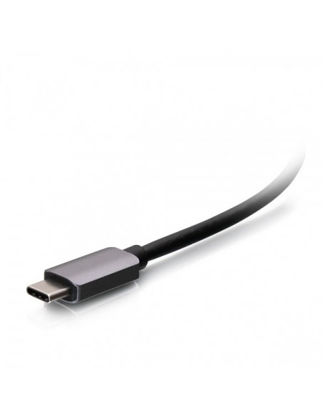 C2G Mini base USB-C 4 en 1 con alimentación HDMI, USB-A, Ethernet y USB-C de hasta 100 W - 4K 30 Hz