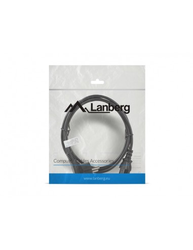 Lanberg CA-C13C-10CC-0018-BK cable de transmisión Negro 1,8 m C13 acoplador CEE7 7