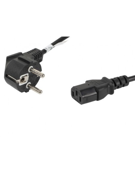 Lanberg CA-C13C-10CC-0018-BK cable de transmisión Negro 1,8 m C13 acoplador CEE7 7