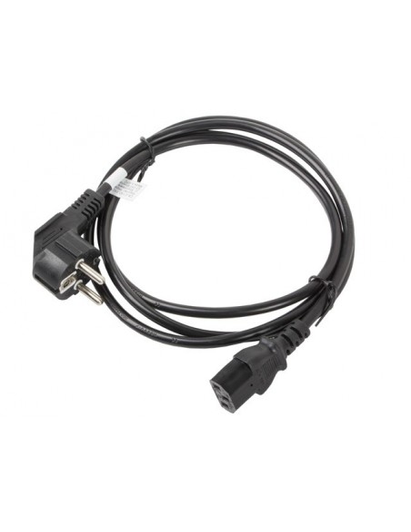 Lanberg CA-C13C-11CC-0018-BK cable de transmisión Negro 1,8 m C13 acoplador CEE7 7