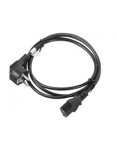 Lanberg CA-C13C-11CC-0018-BK cable de transmisión Negro 1,8 m C13 acoplador CEE7 7