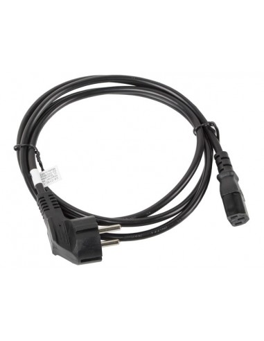 Lanberg CA-C13C-11CC-0018-BK cable de transmisión Negro 1,8 m C13 acoplador CEE7 7