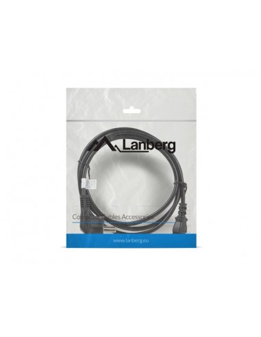 Lanberg CA-C13C-11CC-0018-BK cable de transmisión Negro 1,8 m C13 acoplador CEE7 7